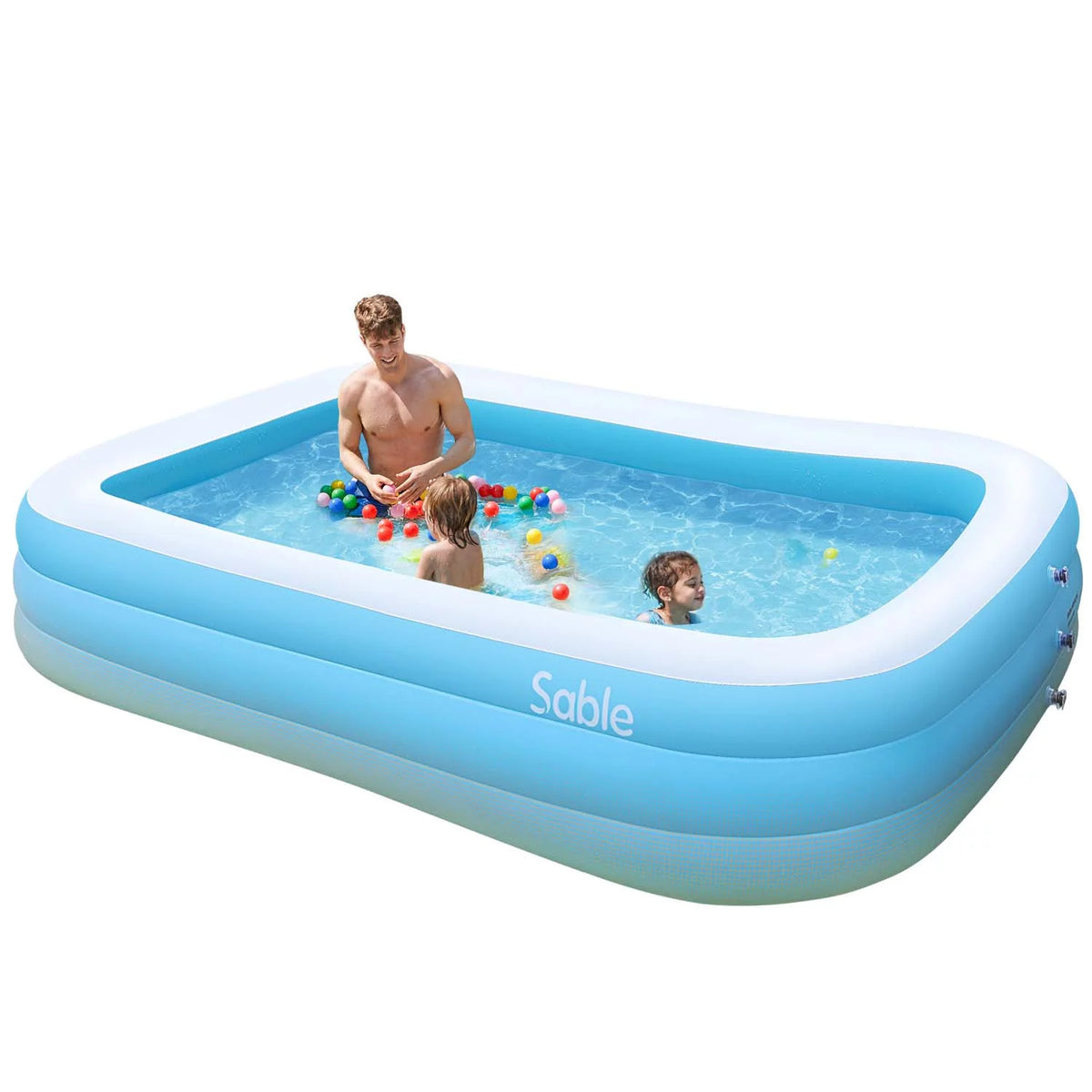 10ft × 30in Easy Set Inflatable Swimming Pool with Pool Cover V17580