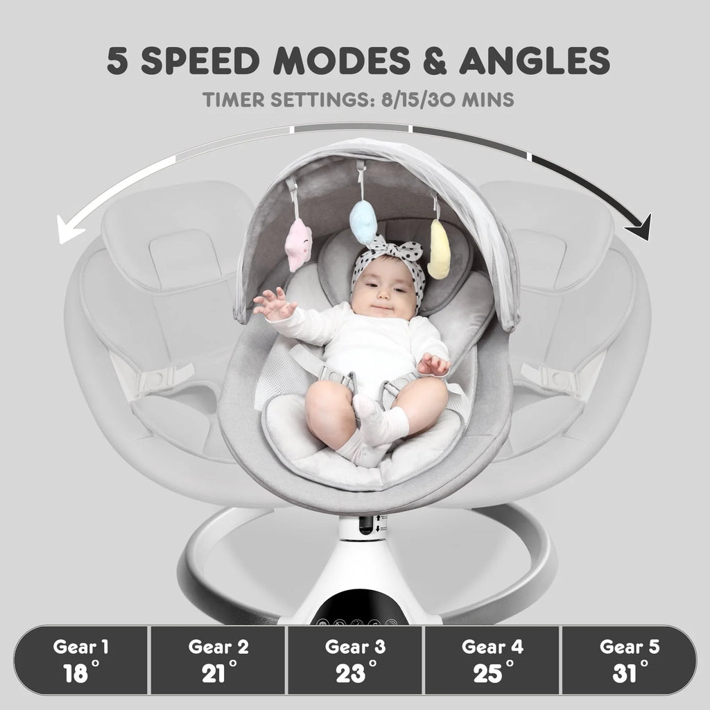 Pink Electric Baby Swing H69074