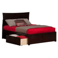 Espresso Twin Size Footboard with Drawers S95209