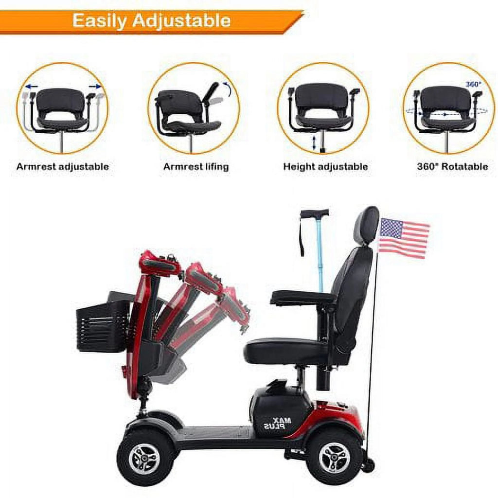 4 Wheels Mobility Scooter with LED Lights and USB Port K8858