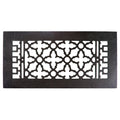14" x 6" Cast Iron Decorative Grille - Black B80632
