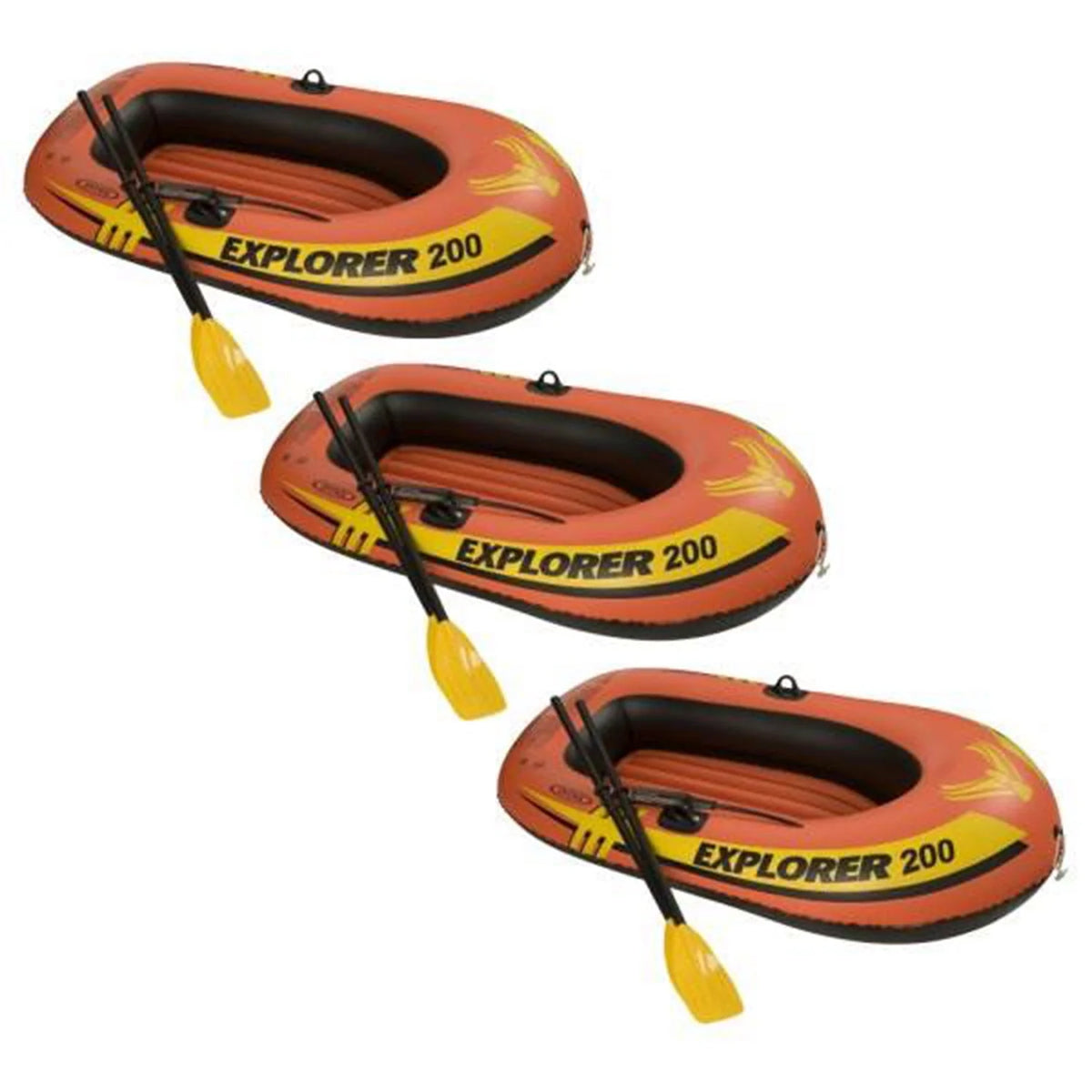 Inflatable Two Person Raft Set with Oars and Pump D2728