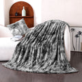 Oversized Soft Fuzzy Faux Fur Sherpa Throw Blanket 60''x80'' Gray E12055
