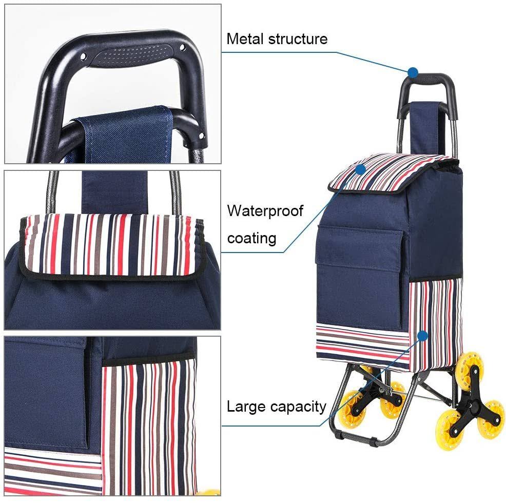 Folding Shopping Cart with Stair Climbing Cart D331