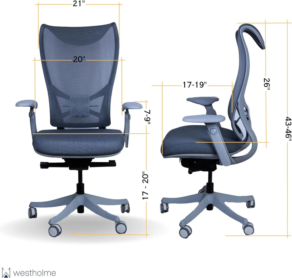 High Back Ergonomic Office Chair with Adjustable Lumbar Support U9704