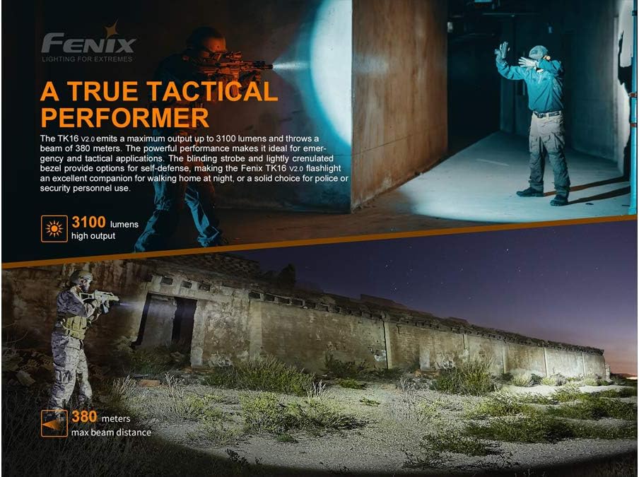 Tactical Flashlight with 2X 5000mAh USB-C Rechargeable Battery R95938