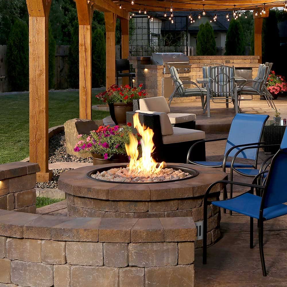 Stainless Steel Gas Fire Pit Burner Ring Kit, Natural Gas, 12-Inches K4303