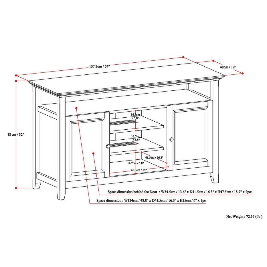 Wood Transitional TV Media Stand Y581