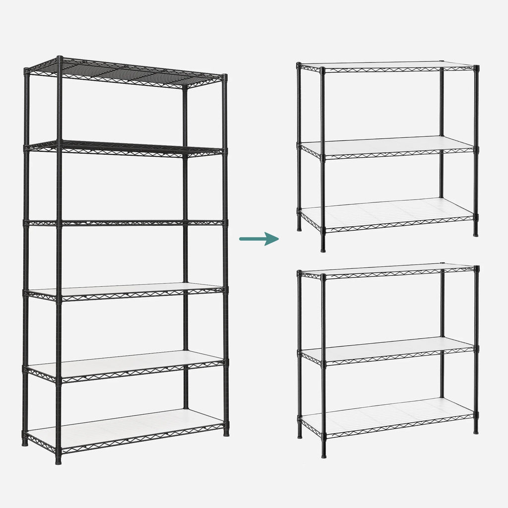 6-Tier Black Wire Shelving Unit N813754