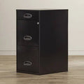 Black 3 Drawer Mobile File Cabinet X701