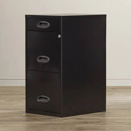 Black 3 Drawer Mobile File Cabinet X701