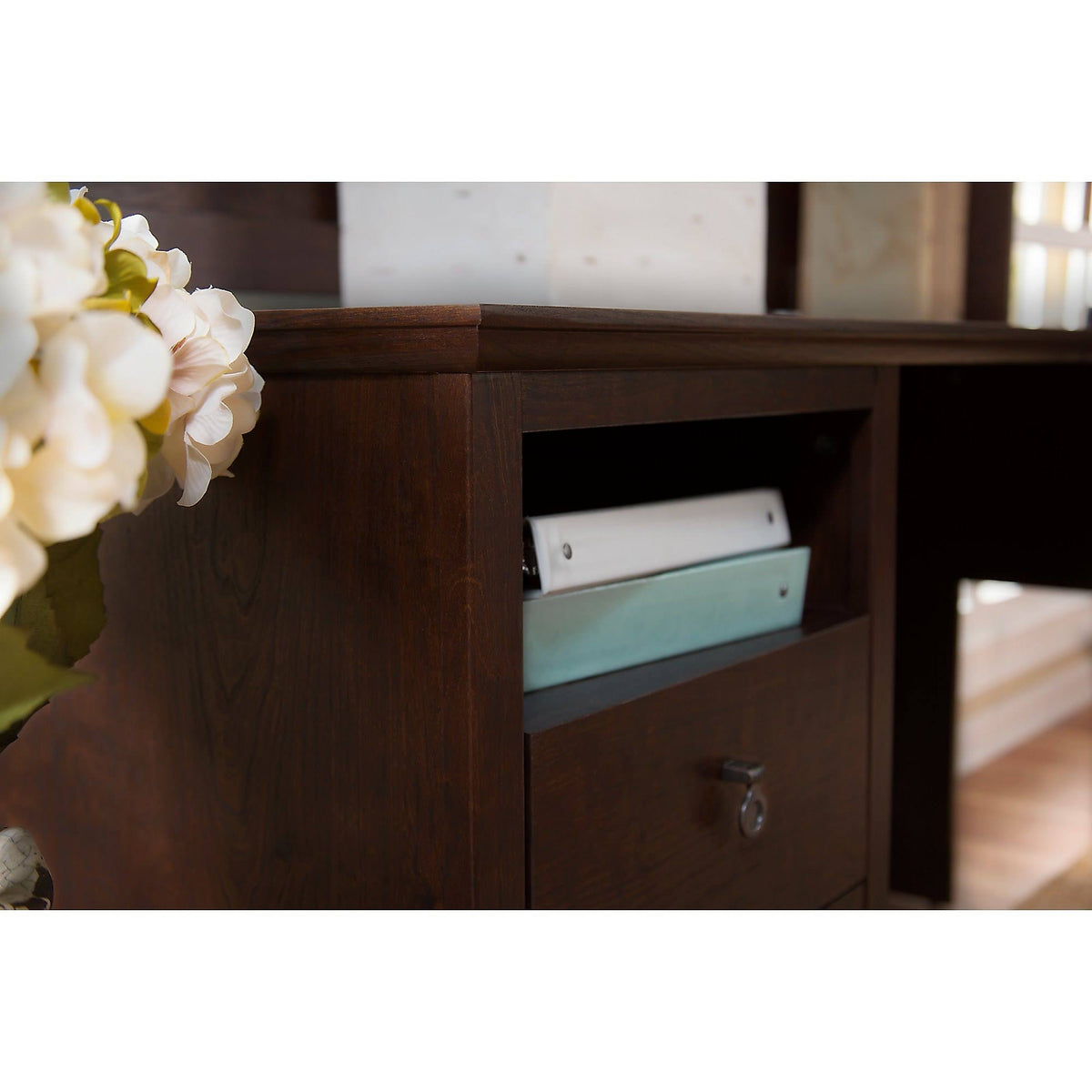L Shaped Desk with Lateral File Cabinet B592844