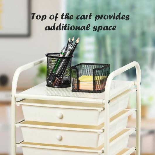 10 Drawer Yellow Rolling Storage Cart Organizer H429