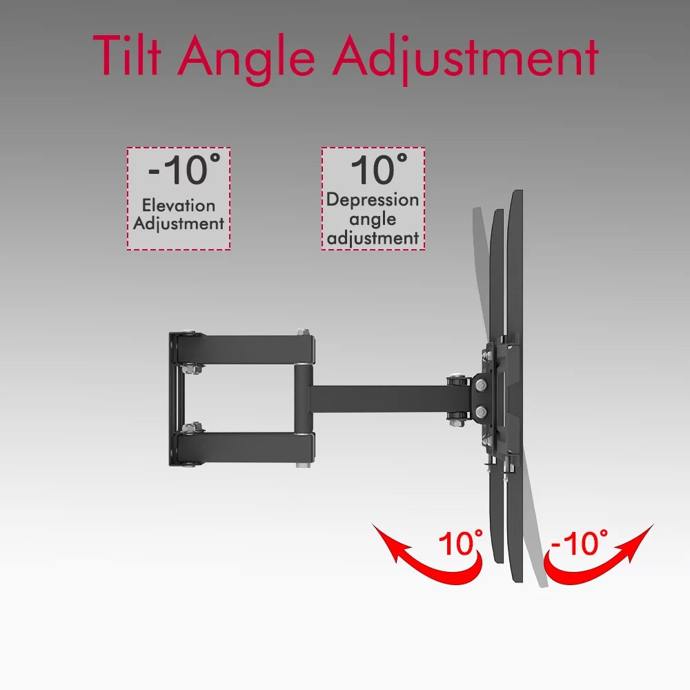 26-55" Black Swivel TV Wall Mount Bracket E467