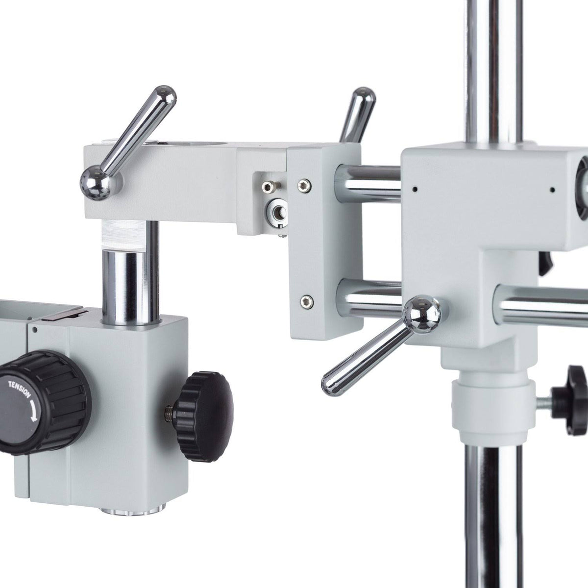 7X-90X Simul-Focal Stereo Zoom Microscope on Dual Arm Boom Stand E9165
