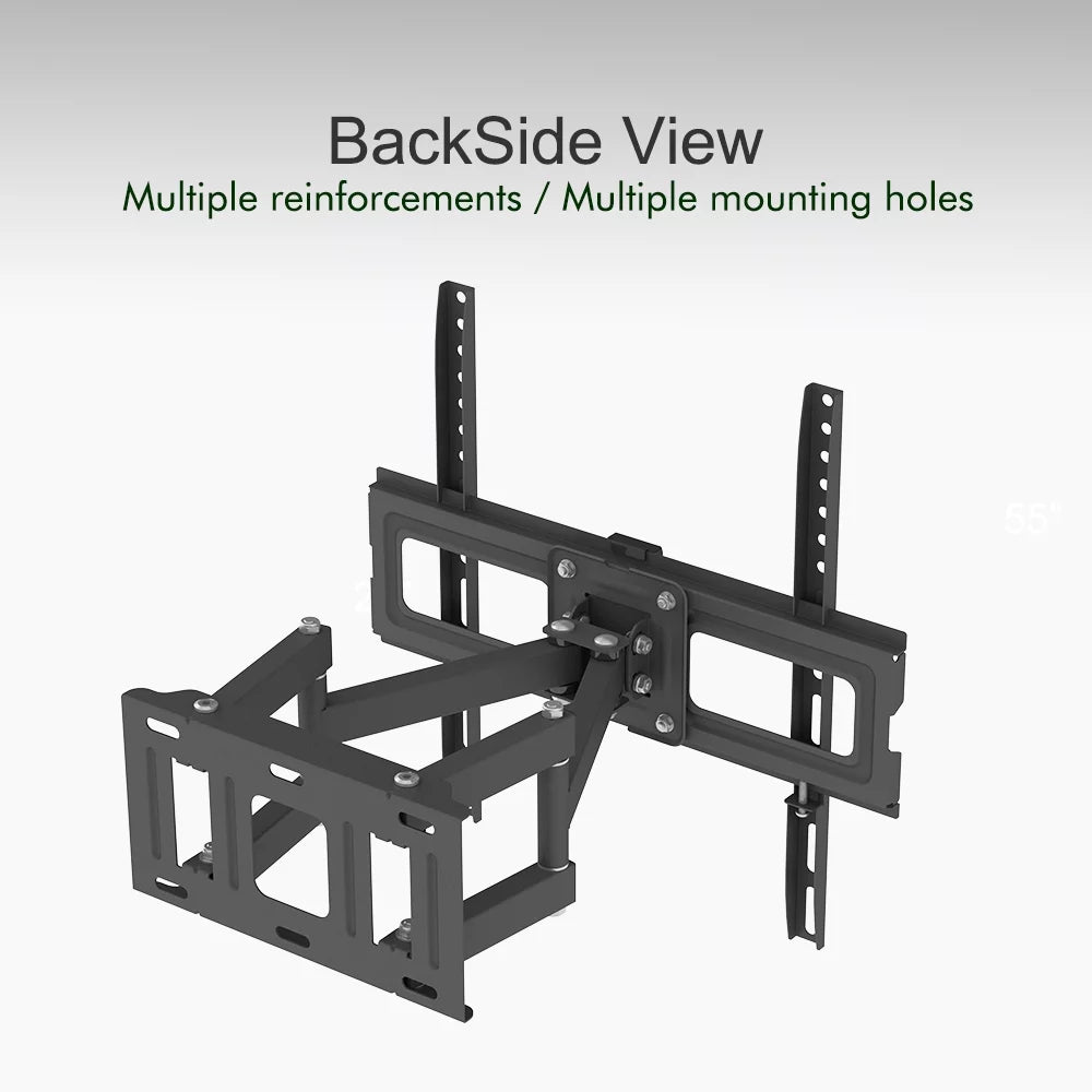 26-55" Black Swivel TV Wall Mount Bracket E467