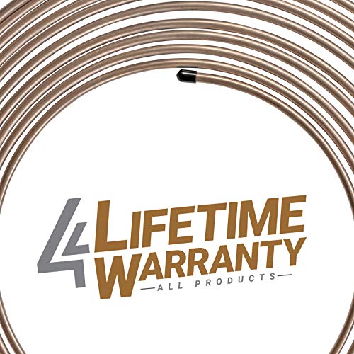 3/16" x 25' Copper-Nickel Brake Line Tubing Coil & Fitting Kit P40537