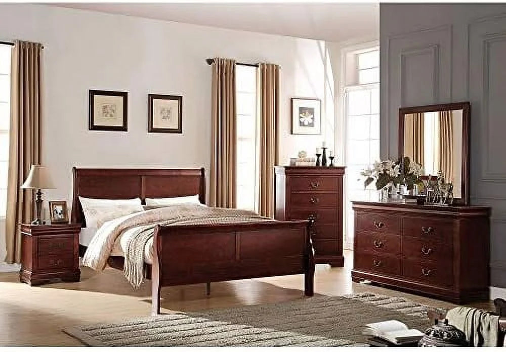 Small Wooden Nightstand with 2 Drawers B4829