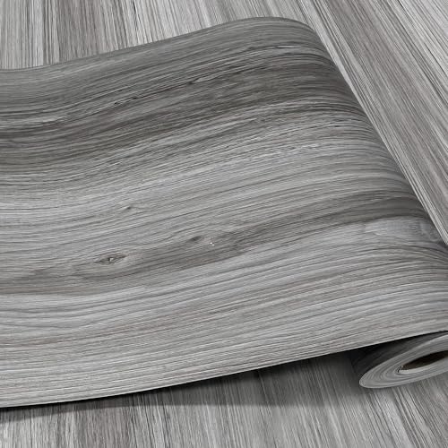 Grey Wood Grain Peel and Stick Vinyl Flooring S37589