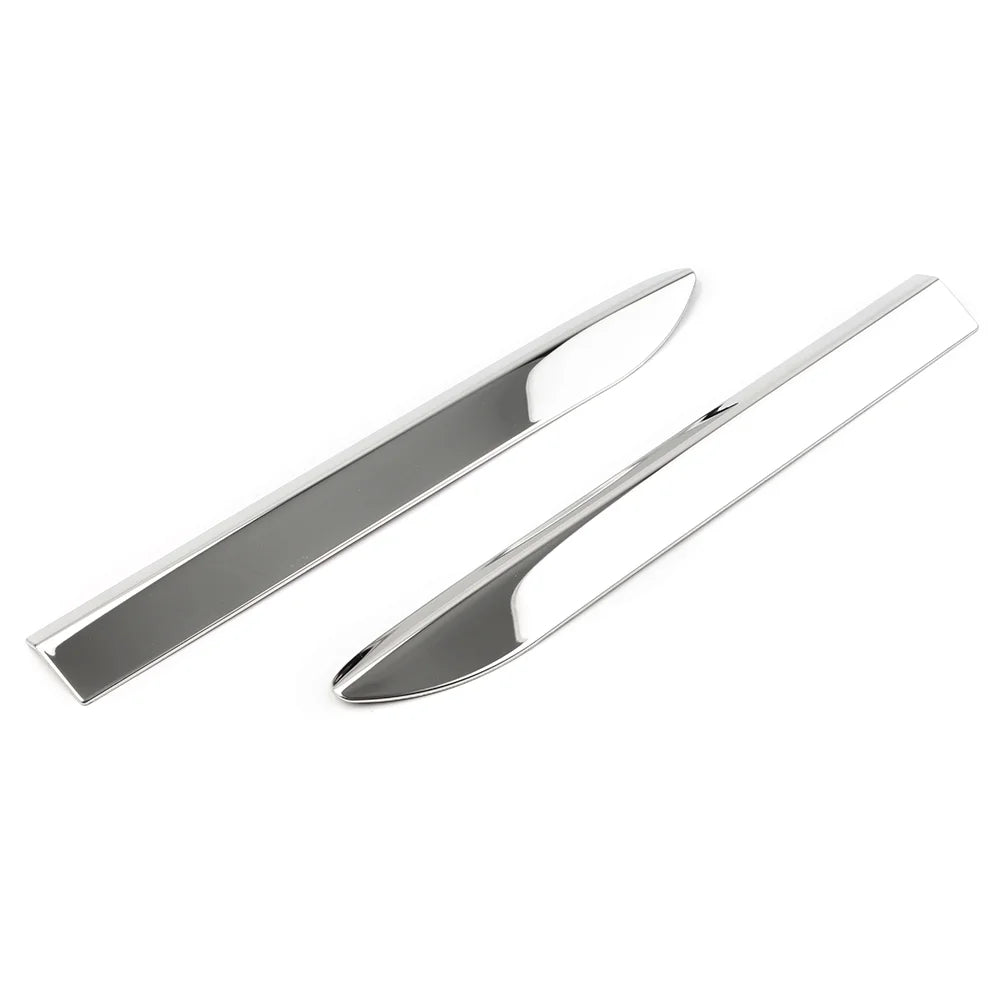 2Pcs Chrome Car Front Bumper Corner Protector Molding Cover Trim Q209528