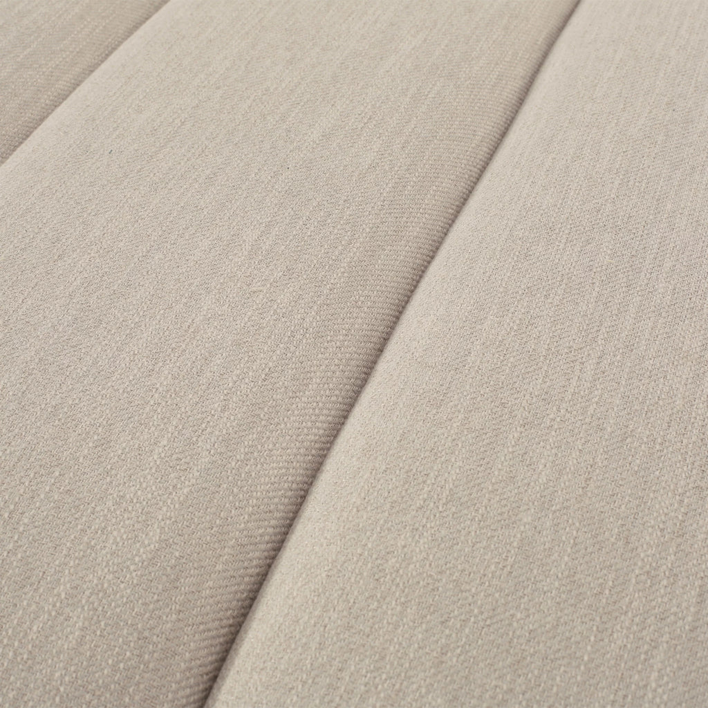 Beige Fabric Tufted Chaise Lounge with Bolster Pillow T352