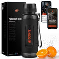 1100ml Sports Water Bottle with Strainer (Black) H3631