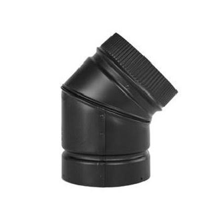 15cm Black Stove Pipe 45 Degree Elbow X628126