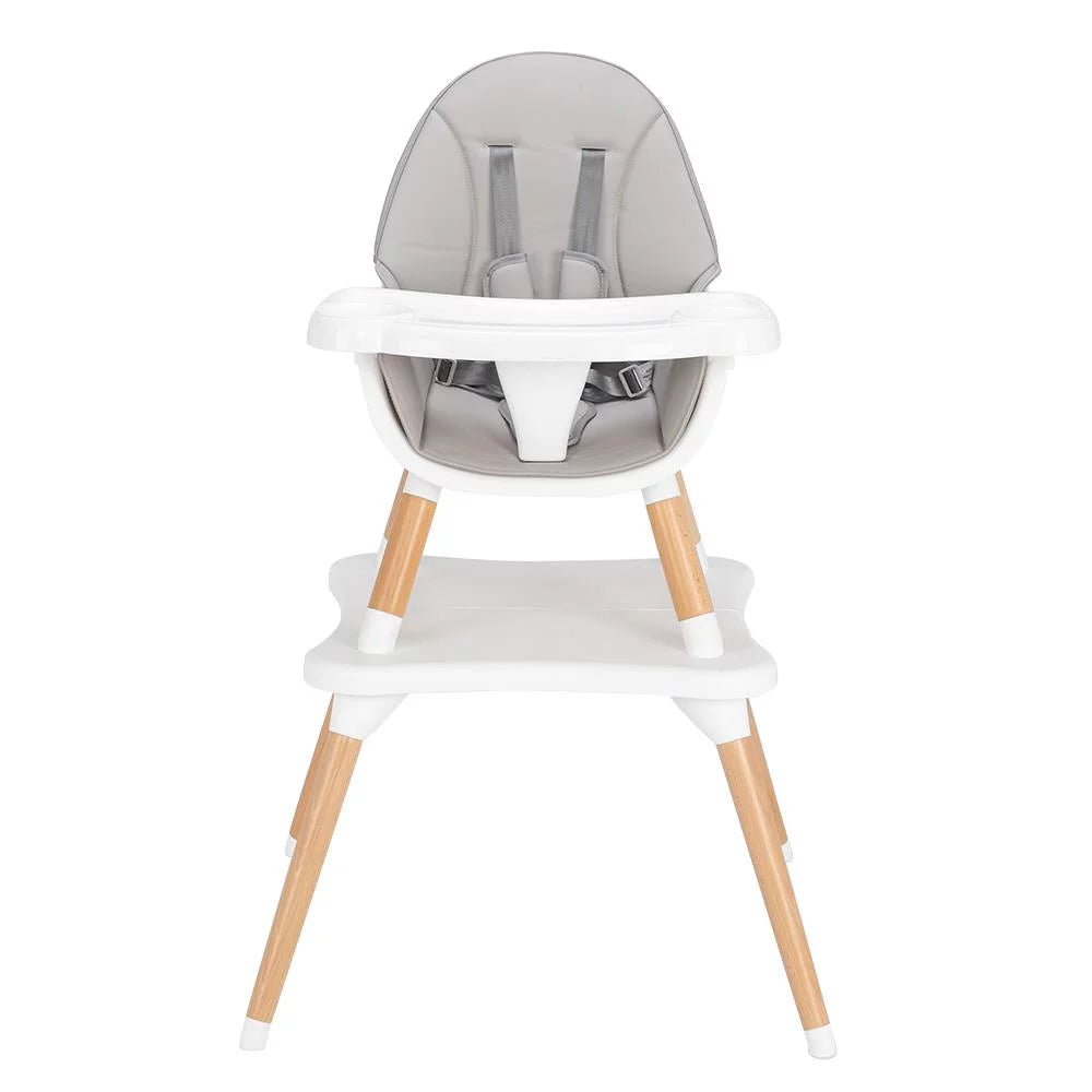 Wooden Gray Convertible High Chair Z213345