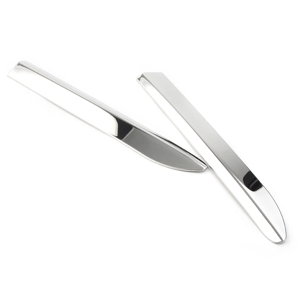 2Pcs Chrome Car Front Bumper Corner Protector Molding Cover Trim Q209528
