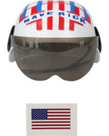 White Pilot Helmet Costume Accessory E71108