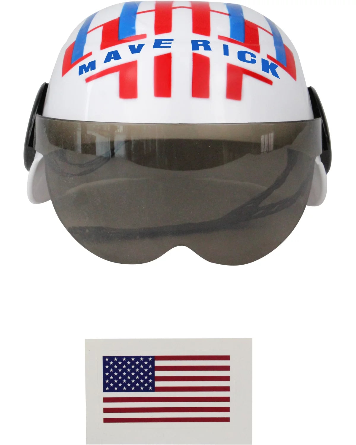 White Pilot Helmet Costume Accessory E71108