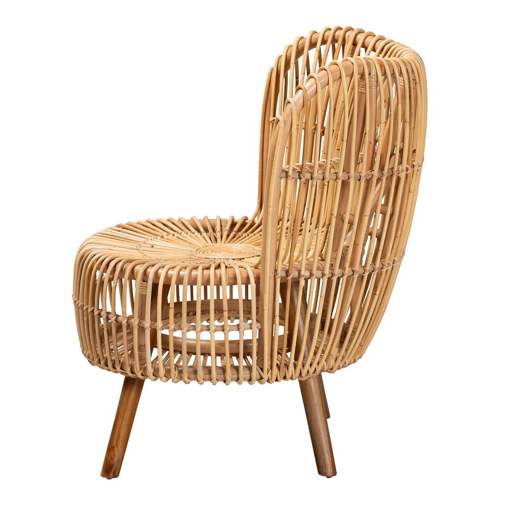 Natural Rattan Wide Seat Lounge Chair P25787