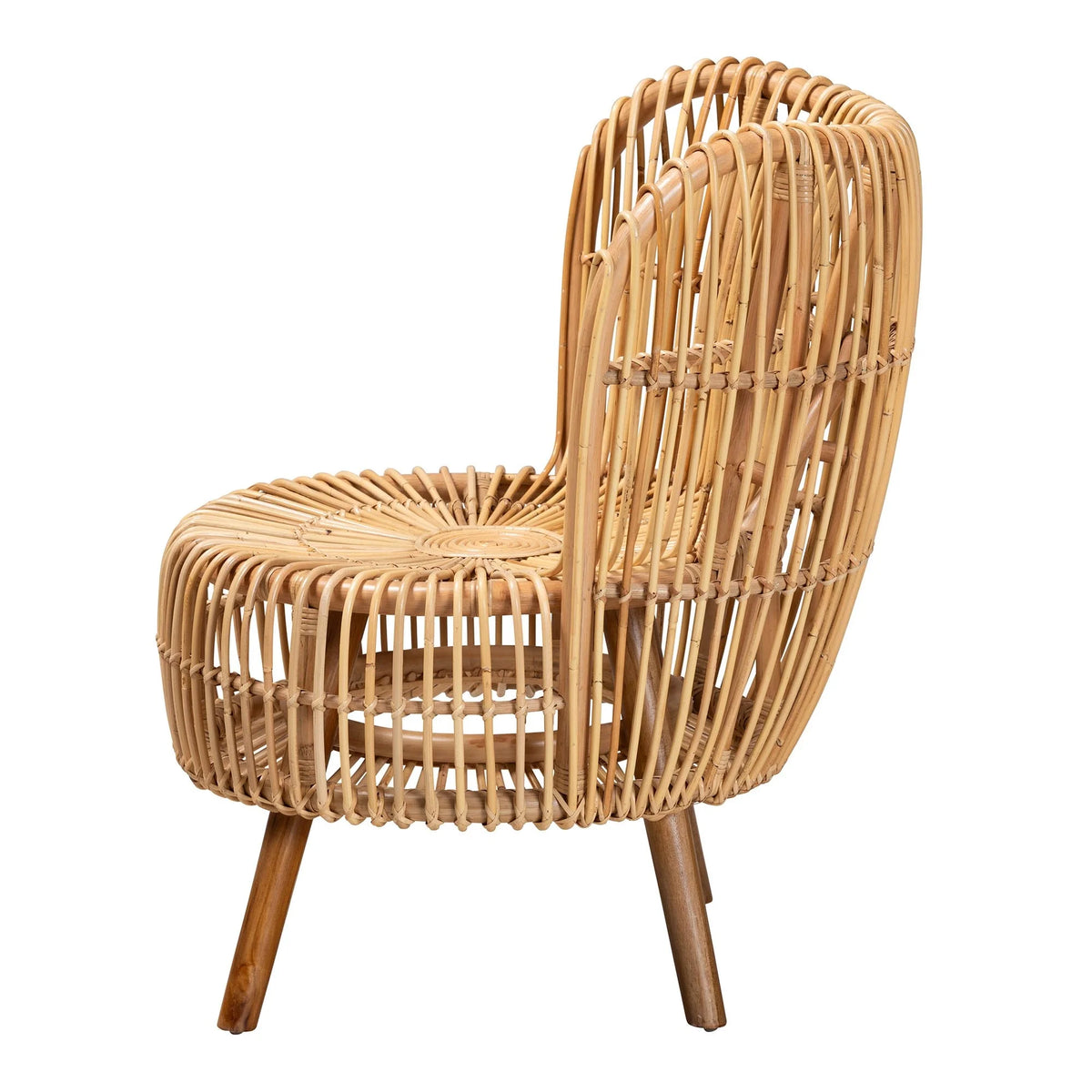Natural Rattan Wide Seat Lounge Chair P25787