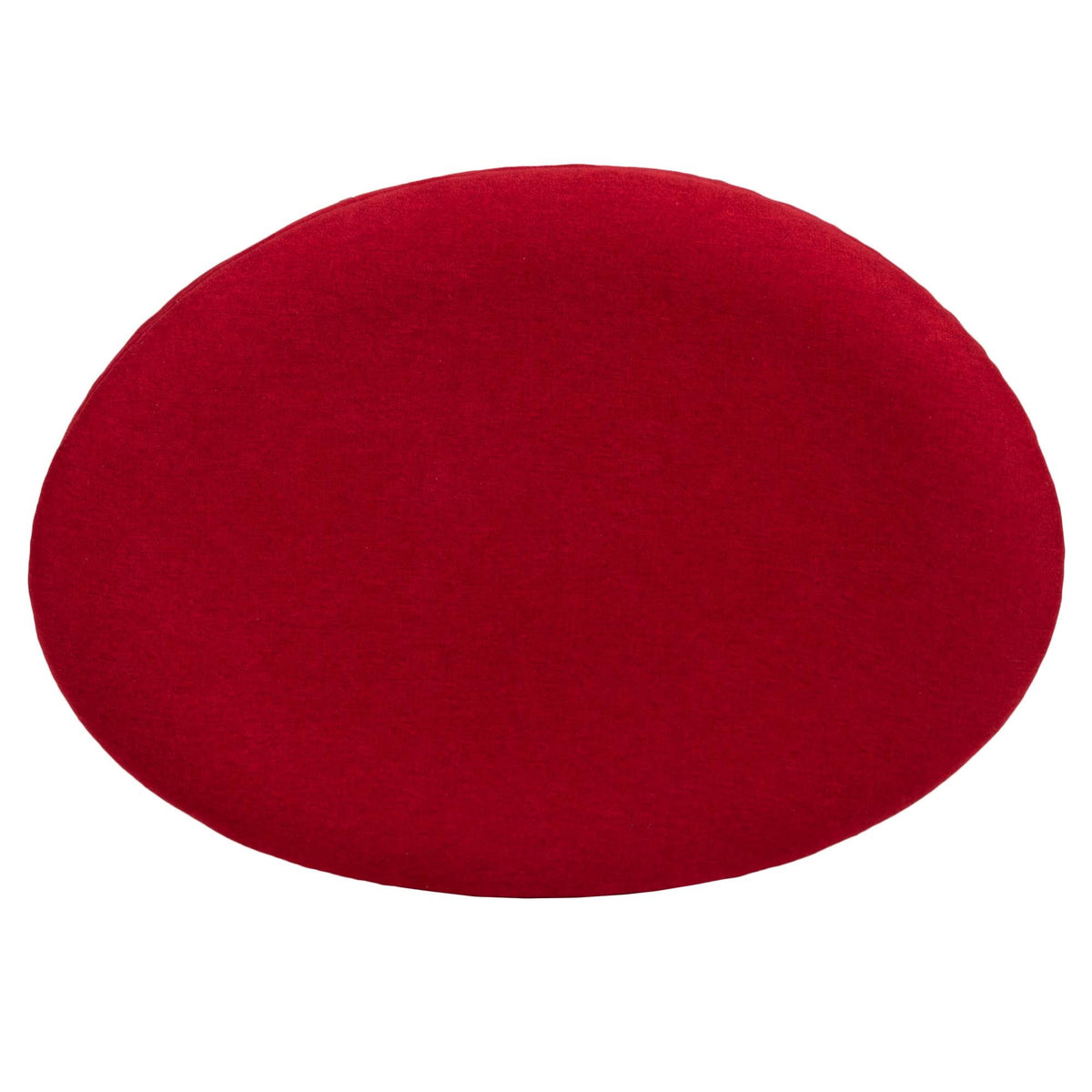 Red Fabric Saddle Wing Ottoman Z1349