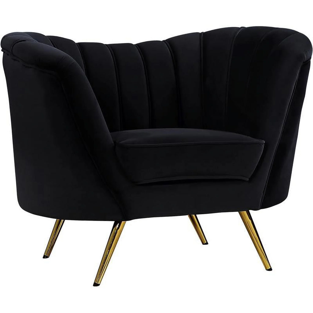 3-Piece Velvet Accent Chair Chaise & Loveseat M550360
