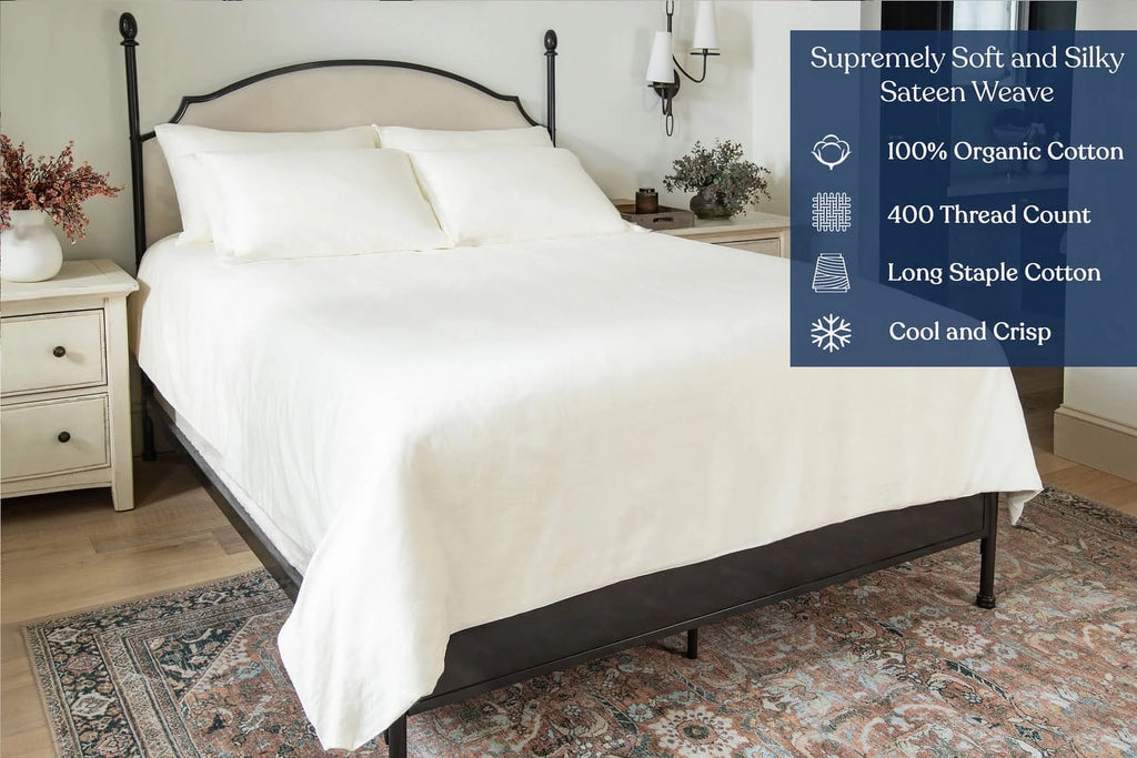 100% Organic Cotton Full Flat Sheet D65517