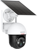 Solar Security Cameras Wireless Outdoor 360° View Pan Tilt Spotlight Battery Powered WiFi 2-Way Talk 1080P HD Night Vision Human Detection I546