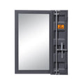 Metal Vanity Mirror with Recessed Door Storage C43707
