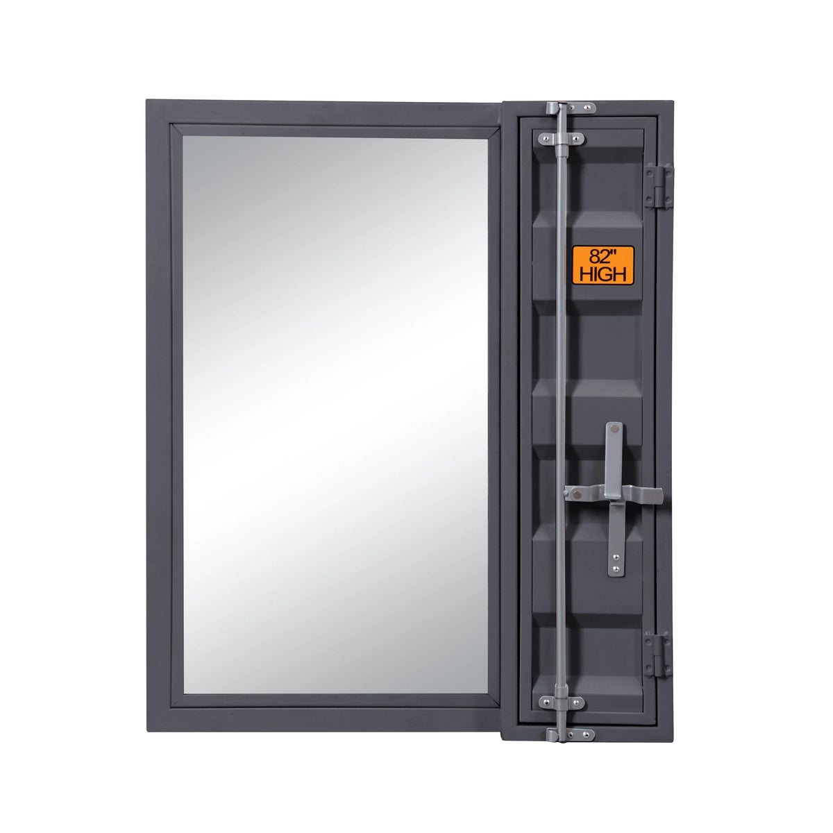 Metal Vanity Mirror with Recessed Door Storage C43707