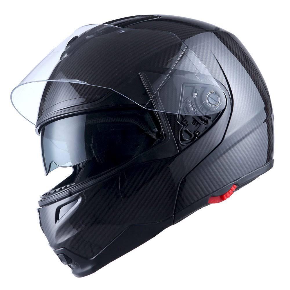 Carbon Fiber Black Full Face Motorcycle Helmet Q4445