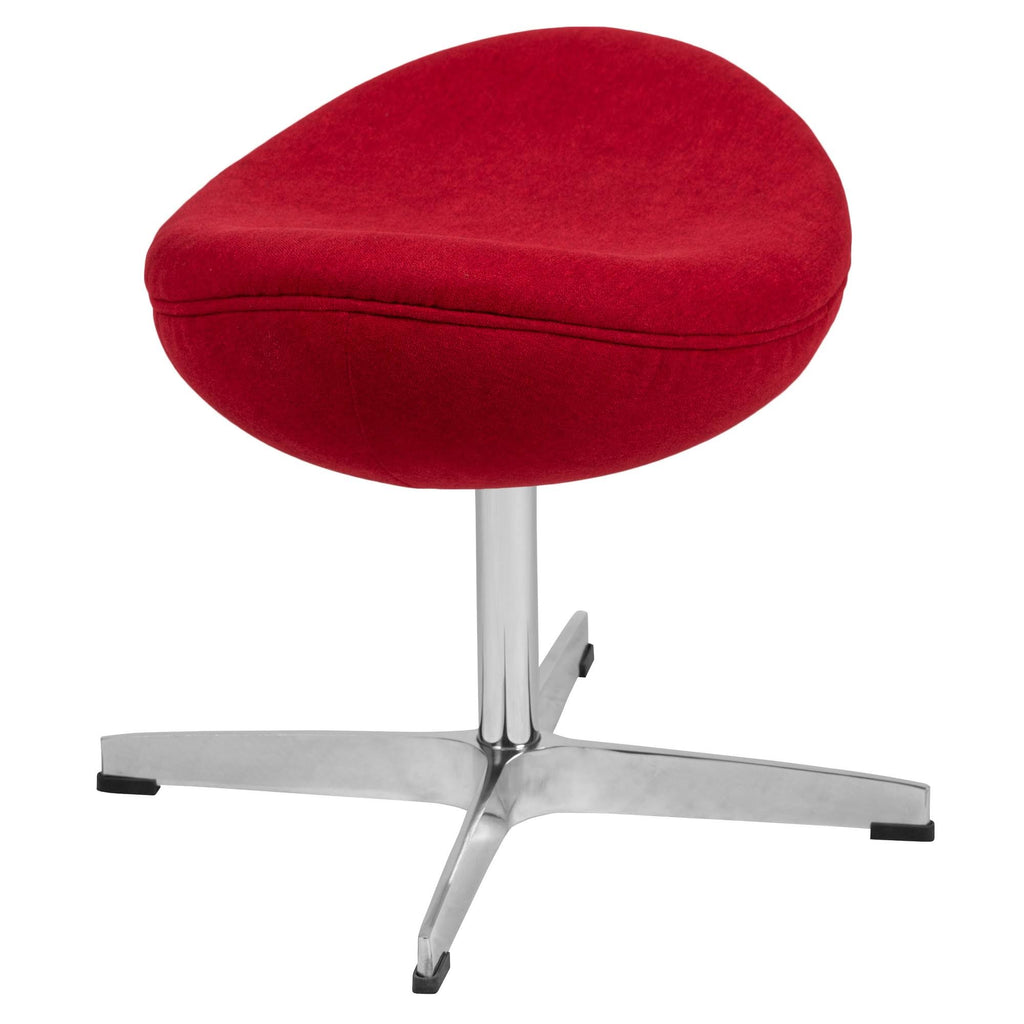 Red Fabric Saddle Wing Ottoman Z1349