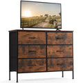 5 Drawer Dresser TV Stand with Open Shelves A9938