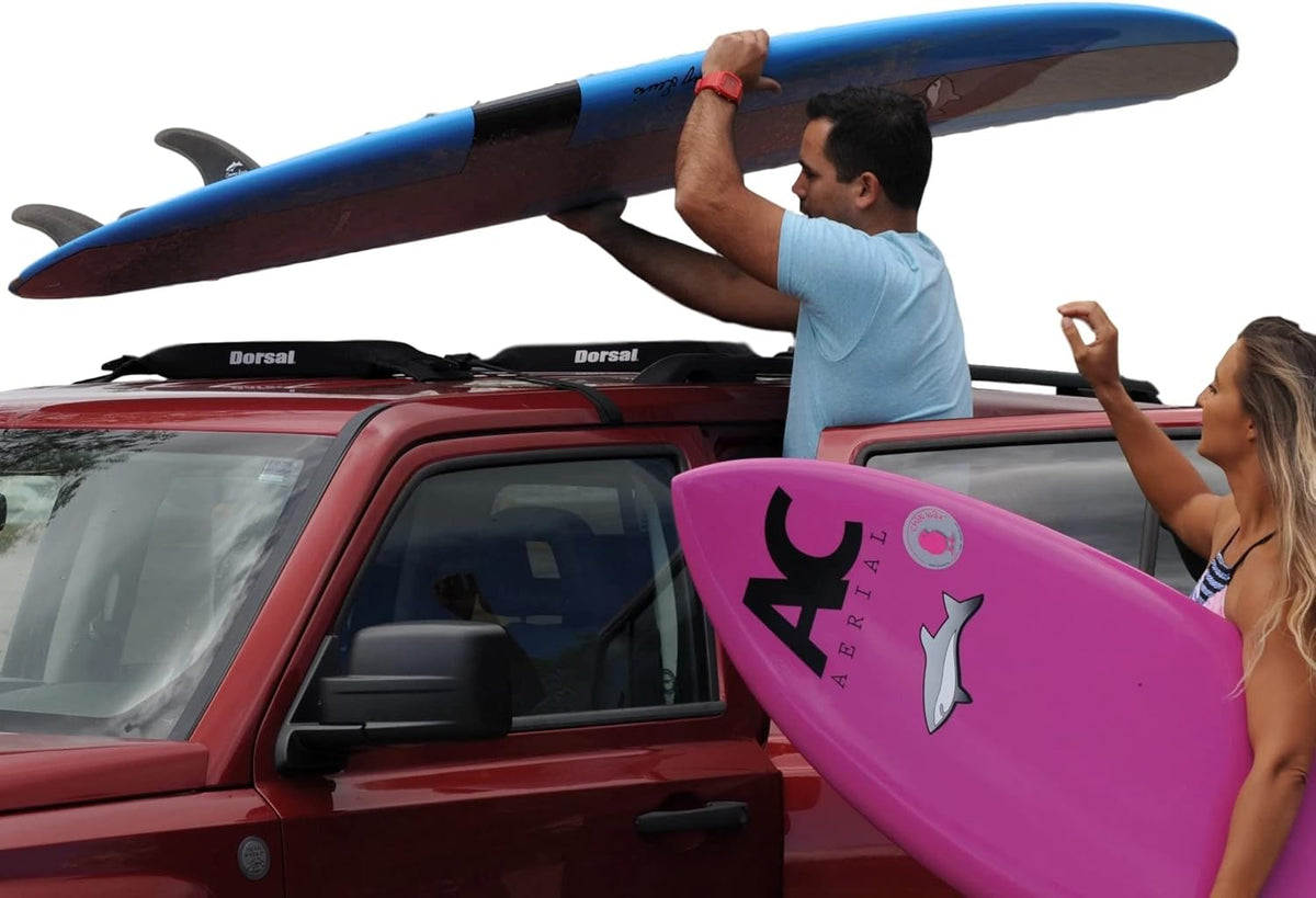 Soft Roof Surfboard Racks with Corrosion Resistant Buckles, Pack of 2 D1838