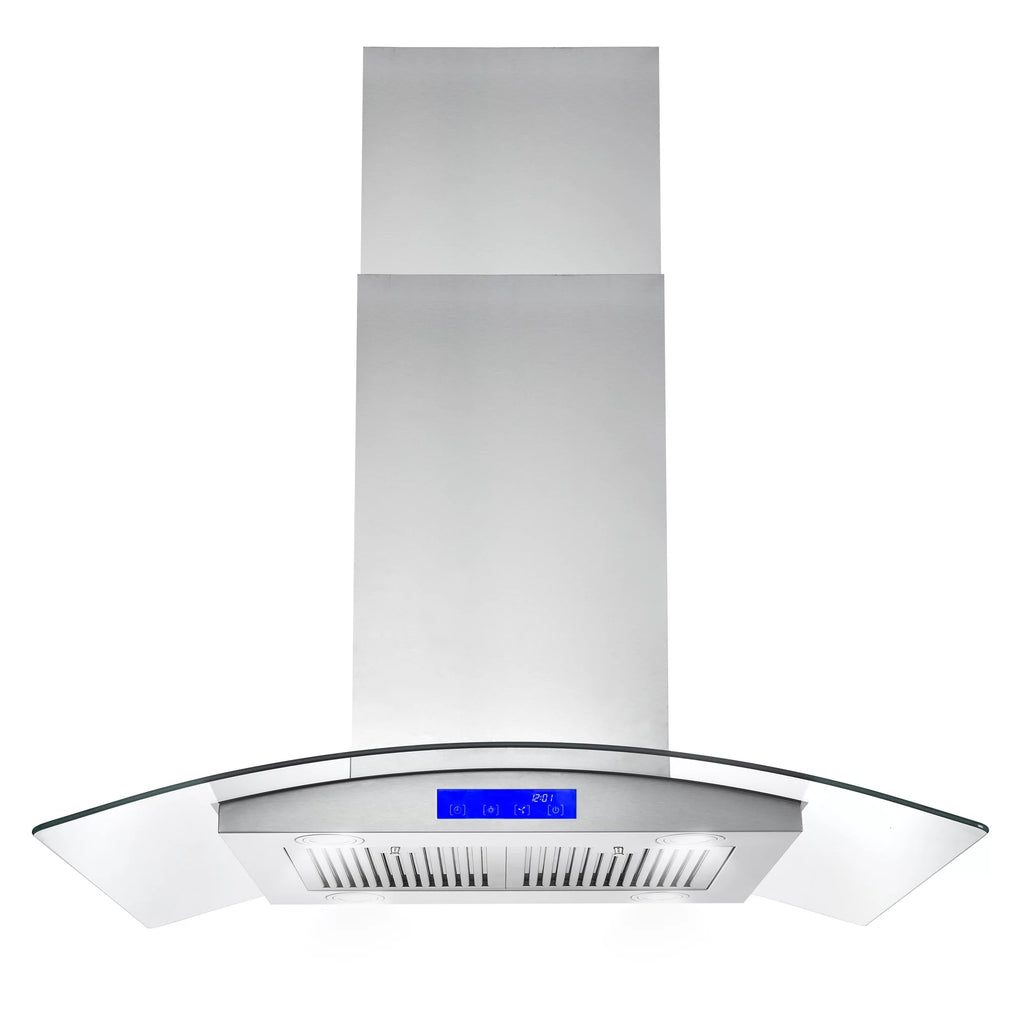 36 in. Ducted Island Range Hood in Stainless Steel Y56221