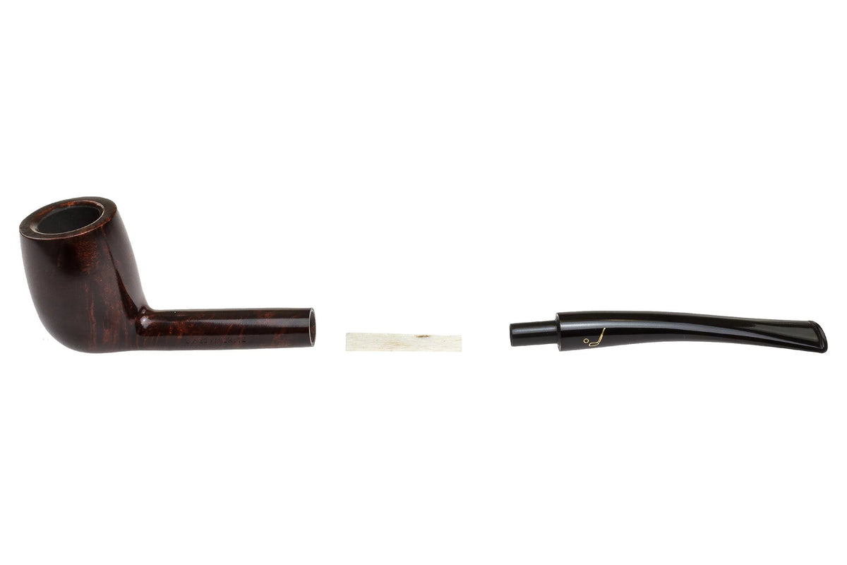 Walnut Smoking Pipe Black Lucite Mouthpiece U989