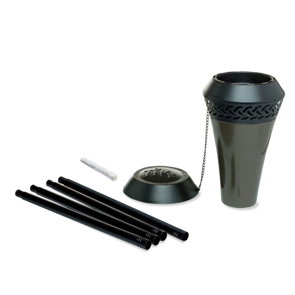 2-Pack 66 inch Outdoor Tiki Torch Metal Brown N20104