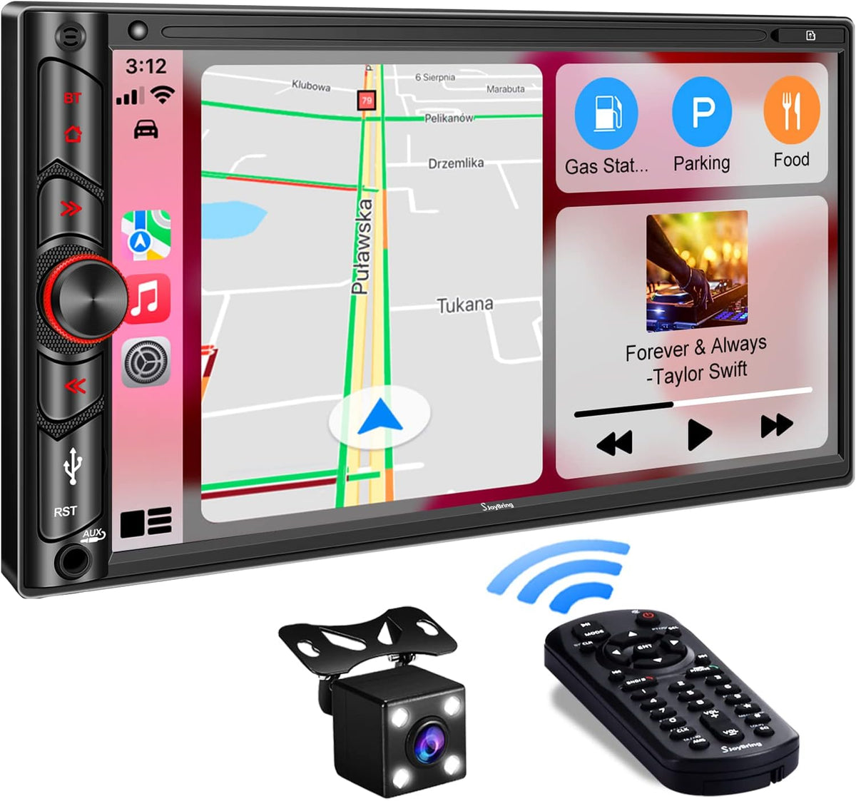 7 HD Capacitive Touchscreen Car Stereo with Backup Camera P8110