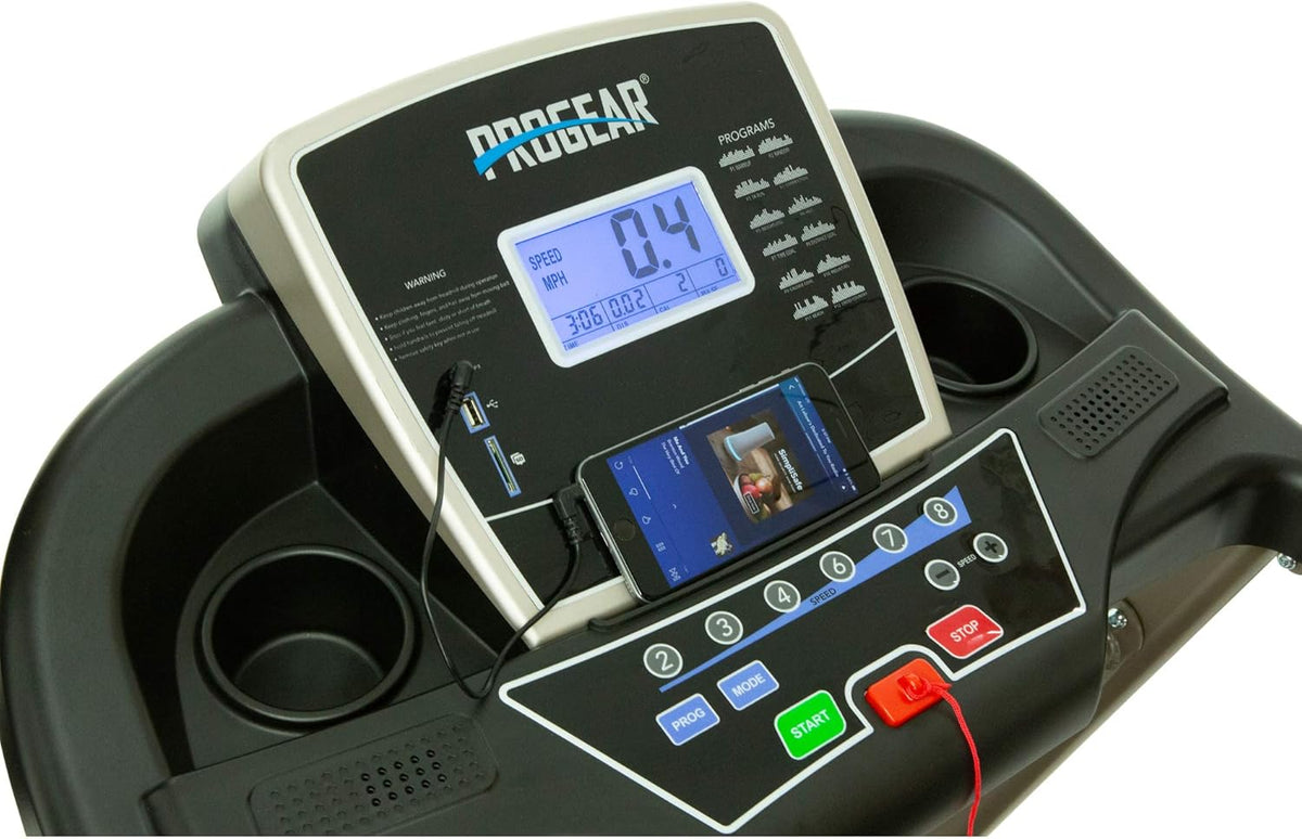 Black Electric Treadmill B2203