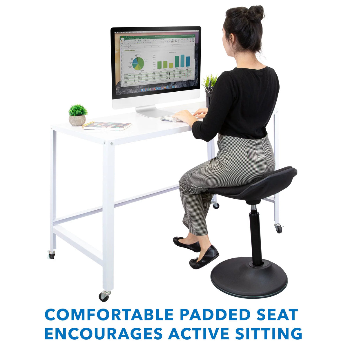 Ergonomic Height Adjustable Backless Stool G811