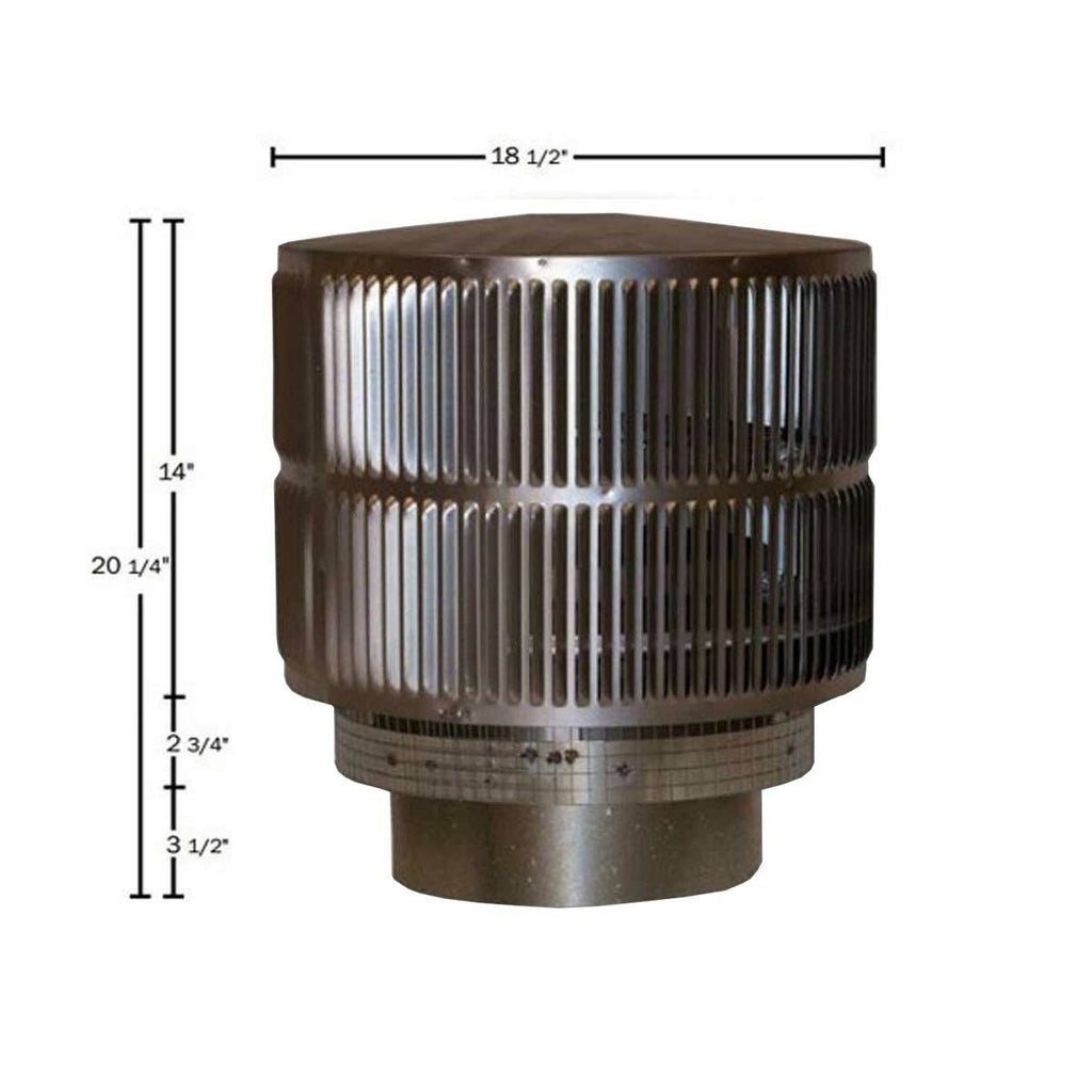 Superior Round Chimney Cap with Louvered Screen N24268